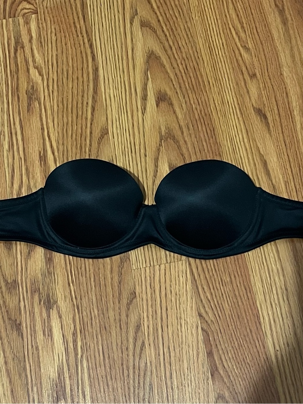 VS Pink Black Strapless Push up Bra